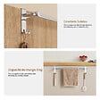 EMKE - EMKE Porte-serviettes extensible en acier inoxydable SUS201, support télescopique poli, réglable 400–635 mm, 100 × 100 × 630 mm - vignette