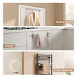 EMKE - EMKE Porte-serviettes extensible en acier inoxydable SUS201, support télescopique poli, réglable 400–635 mm, 100 × 100 × 630 mm - vignette