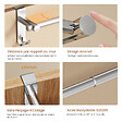 EMKE - EMKE Porte-serviettes extensible en acier inoxydable SUS201, support télescopique poli, réglable 400–635 mm, 100 × 100 × 630 mm - vignette