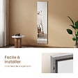 EMKE - Miroir Intégral EMKE avec Cadre en Alliage d’Aluminium – 160 x 40 cm, Argenté, Usage Autoportant - vignette