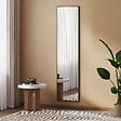 EMKE - Miroir Intégral EMKE avec Cadre en Alliage d’Aluminium – 160 x 40 cm, Noir, Usage Autoportant - vignette