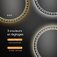 EMKE - EMKE Miroir led salle de bain ф80 cm Miroir salle de bain lumineux avec 3 Couleurs de lumière réglables+Anti-buée, Économie d'énergie miroir led - vignette