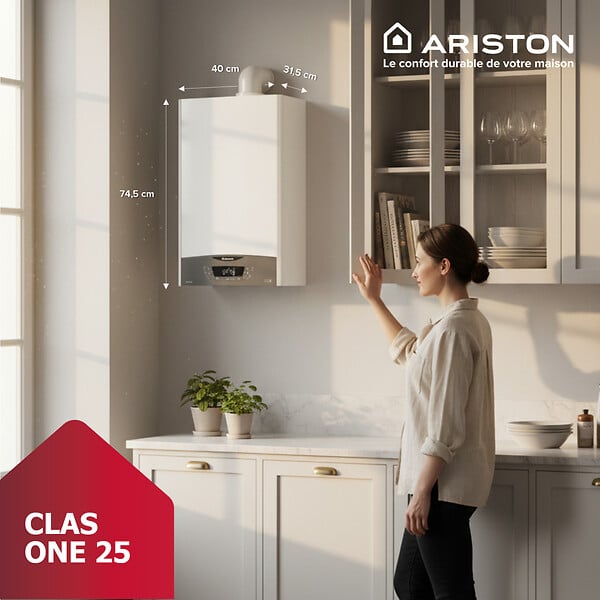 ARISTON - CLAS ONE 25kW, Chaudière à Condensation + Kit installation - large