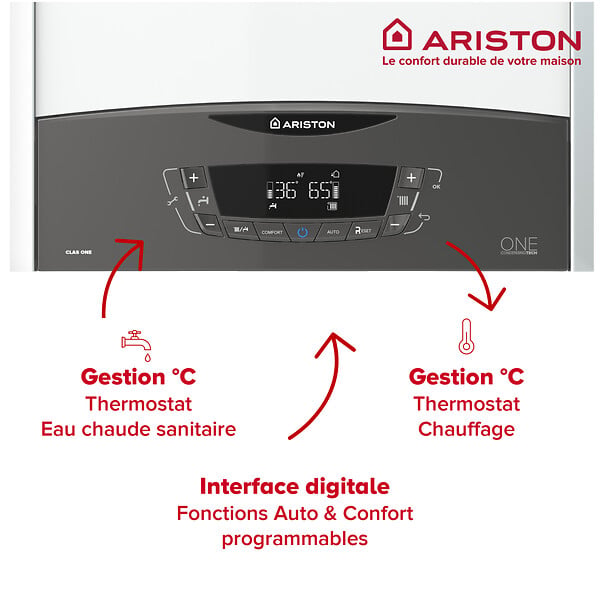 ARISTON - CLAS ONE 25kW, Chaudière à Condensation + Kit installation - large