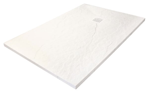 ONDEE - Receveur de douche NARA - Antidérapant Découpable 90x120 cm Résine Blanc Bonde - large