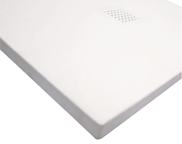 ONDEE - Receveur de douche NARA - Antidérapant Découpable 90x120 cm Résine Blanc Bonde - large