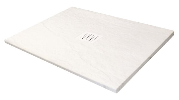 ONDEE - Receveur de douche NARA - Antidérapant Découpable 90x90 cm Résine Blanc Bonde - large