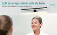 EMKE - EMKE Éclairage LED mural pour salle de bain noir, lampe miroir 40 × 15 cm, lumière neutre 4200 K, montage polyvalent - vignette