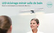 EMKE - EMKE Éclairage LED mural pour salle de bain blanc, lampe miroir 40 × 15 cm, lumière neutre 4200 K, montage polyvalent - vignette