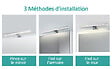 EMKE - EMKE Éclairage LED mural pour salle de bain blanc, lampe miroir 40 × 15 cm, lumière neutre 4200 K, montage polyvalent - vignette
