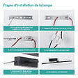 EMKE - EMKE Éclairage LED pour miroir de salle de bain noir, lampe murale orientable 40 × 20 cm, lumière neutre 4200 K - vignette