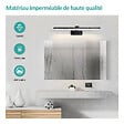 EMKE - EMKE Éclairage LED pour miroir de salle de bain noir, lampe murale orientable 40 × 20 cm, lumière neutre 4200 K - vignette