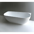 SWISS AQUA TECHNOLOGIES - Swiss Aqua Technologies Lesly 170 x 82 cm Baignoire semi-îlot en marbre coulé, sans pieds, blanc (LE1700) - vignette