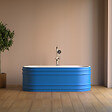 PLANETE BAIN - Baignoire îlot design 180x80 cm - Bleu style Haussmannien - Acrylic Lucite® - vignette