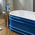 PLANETE BAIN - Baignoire îlot design 180x80 cm - Bleu style Haussmannien - Acrylic Lucite® - vignette