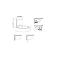 SIKO - Siko 150x85 cm Fortuna Plus Pare-baignoire en verre, Chrome (VZFORTUNA150TCR) - vignette