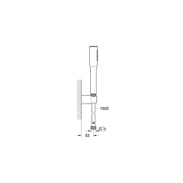 GROHE - Grohe Grohtherm 2000 Set mitigeur thermostatique bain/douche + Douchette 1 jet + Flexible et support mural, Chrome (34174001-Euphoria) - large