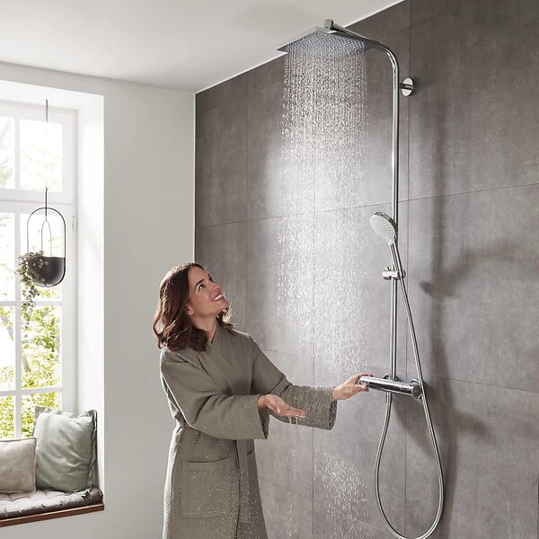 HANSGROHE - Hansgrohe Crometta E 240 1 jet EcoSmart Colonne de douche Showerpipe - large