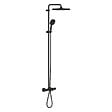 GROHE - Grohe Vitalio Comfort 250 colonne de douche thermostatique bain/douche + douche de tête + douchette à main, noir mat (G269842431) - vignette