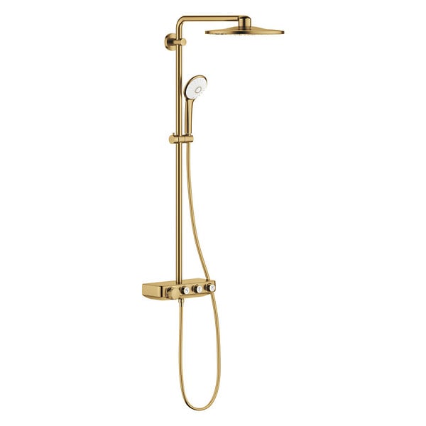 GROHE - Euphoria Smartcontrol System 310 Duo, Colonne de douche avec mitigeur thermostatique, Cool Sunrise brossé (26507GN0) - large