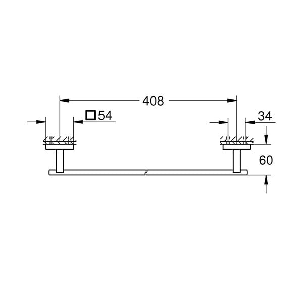 GROHE - Grohe Start Cube barre porte-serviettes 45 cm, noir mat (G409872430) - large