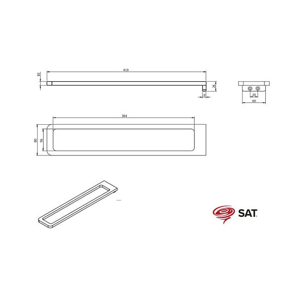 SWISS AQUA TECHNOLOGIES - Swiss Aqua Technologies Porte-serviettes SAT Evolution S chromé (SATDEVOS07) - large