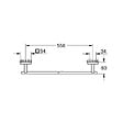 GROHE - Grohe Start Cube barre porte-serviettes 60 cm, chrome (G41089000) - vignette