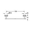 GROHE - Grohe Start Cube barre porte-serviettes 60 cm, noir mat (G410892430) - vignette