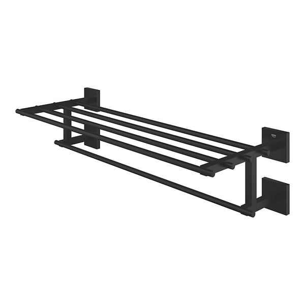 GROHE - Grohe Start Cube rack porte-serviettes en métal 60 cm avec fixations cachées, noir mat (G410992430) - large