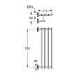 GROHE - Grohe Start Cube rack porte-serviettes en métal 60 cm avec fixations cachées, noir mat (G410992430) - vignette