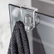 SWISS AQUA TECHNOLOGIES - Swiss Aqua Technologies Double crochet suspendu en acrylique pour écran de douche SAT Walk-In, transparent (SATWIHACEKPLAST) - vignette
