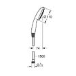 GROHE - Grohe Vitalio Start 110 ensemble douchette et flexible 1 jet, chrome (G26720001) - vignette