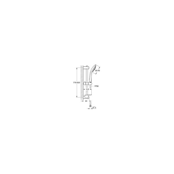 GROHE - Grohe Euphoria 110 Massage Ensemble de douche complet 3 jets (27226AL1) - large