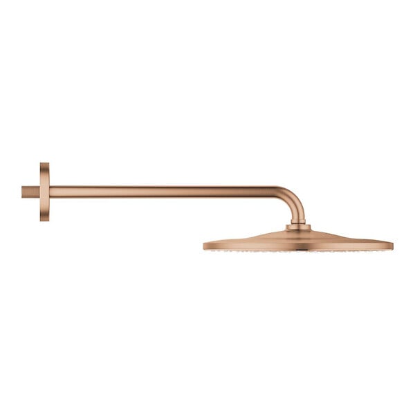 GROHE - Grohe Rainshower Mono 310 ensemble douche de tête et bras 422 mm, 1 jet, warm sunset brossé (G26558DL0) - large