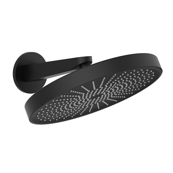 SWISS AQUA TECHNOLOGIES - Swiss Aqua Technologies Douche de tête mural 1 jet avec bras de douche, diamètre 30 cm, noir mat (SATBSHS81SETC) - large