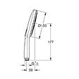 GROHE - Grohe Rainshower Smartactive 130 Douchette à main 3 jets, warm sunset (26574DA0) - vignette