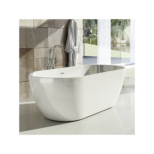 RAVAK - Ravak Freedom O 170 x 80 cm Baignoire îlot en acrylique, sans pieds, blanc (XC00100020) - large