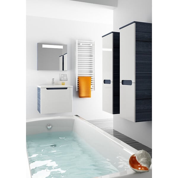 SWISS AQUA TECHNOLOGIES - Swiss Aqua Technologies Fusion 160 x 70 cm Baignoire droite en acrylique, sans pieds, blanc (SIKOVR160) - large