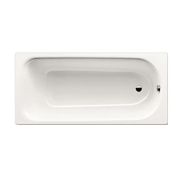 KALDEWEI - Kaldewei 170x70 cm Ensemble baignoire Eurowa universelle + Pare baignoire pivotant noir + pieds (KW312-SETP5) - large