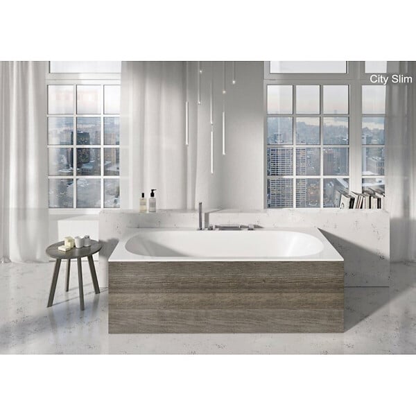 RAVAK - Ravak CITY SLIM Baignoire rectangulaire 180x80 cm en acrylique, sans pieds, blanc (C921300000) - large