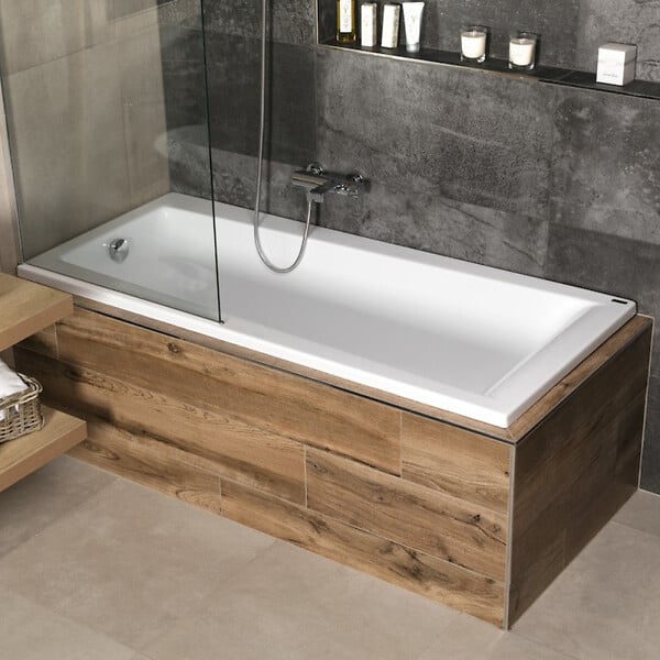 SIKO - Siko 170x75 cm Idea Plus baignoire rectangulaire en acrylique, gauche et droite, sans pieds, blanc (ID1700PLUS) - large