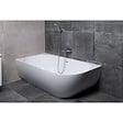SWISS AQUA TECHNOLOGIES - Swiss Aqua Technologies Nelly 175 x 82 cm Baignoire droite Autoportante orientation gauche en marbre coulé, sans pieds, blanc (NEL1700L) - vignette