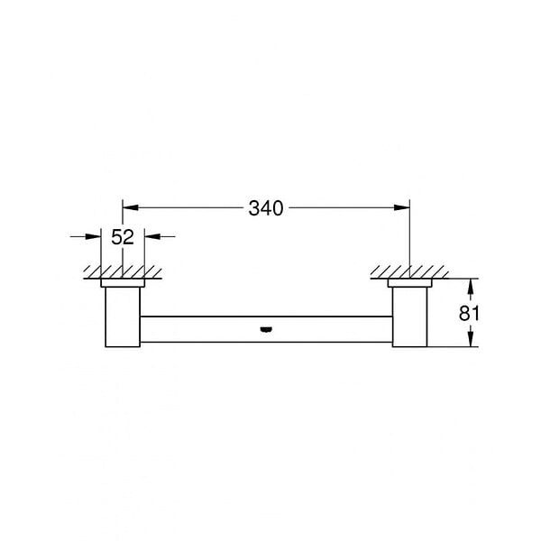 GROHE - Grohe Essentials Cube  Barre d'appui, Chrome (40514001) - large