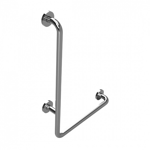 BEMETA - BEMETA HELP Barre de maintien fixe 63x89cm, en forme de L, pose à droite, Acier Inoxydable (301122041) - large