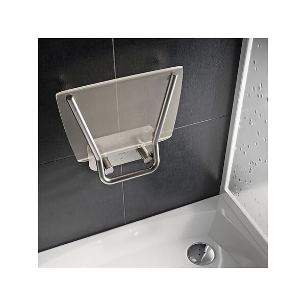 RAVAK - Ravak Ovo-B II-Clear siège de douche rabattable PMR pour cabine de douche (B8F0000051) - large