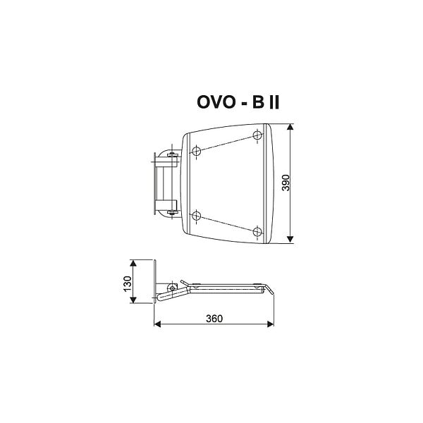 RAVAK - Ravak Ovo-B II-Clear siège de douche rabattable PMR pour cabine de douche (B8F0000051) - large