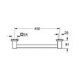 GROHE - Grohe Start Cube barre d'appui PMR 50,4 cm pour baignoire, inox (41095DC0) - vignette