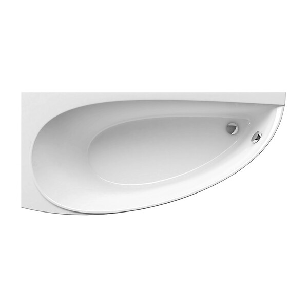 RAVAK - Ravak Avocado 160 x 75 cm Baignoire d'angle gain de place, orientation gauche en acrylique, sans pieds, blanc (CQ01000000) - large