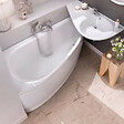 RAVAK - Ravak Avocado 160 x 75 cm Baignoire d'angle gain de place, orientation gauche en acrylique, sans pieds, blanc (CQ01000000) - vignette