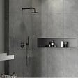 SWISS AQUA TECHNOLOGIES - Aurum Niche de Douche à encastrer, Acier Inoxydable 304, 120x28x10cm, Gun Métal brossé PVD (SATAURN12128BGM) - vignette